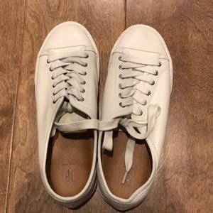 Frye white leather sneakers. Size 6